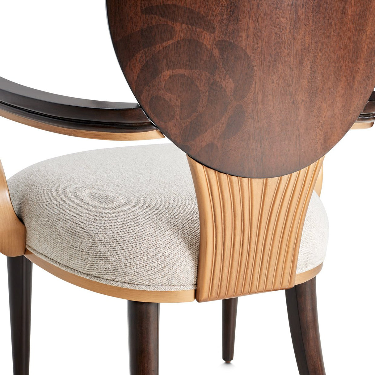 Camellia Field Arm Chair Warm Pecan - Aico Furniture - backseat detail