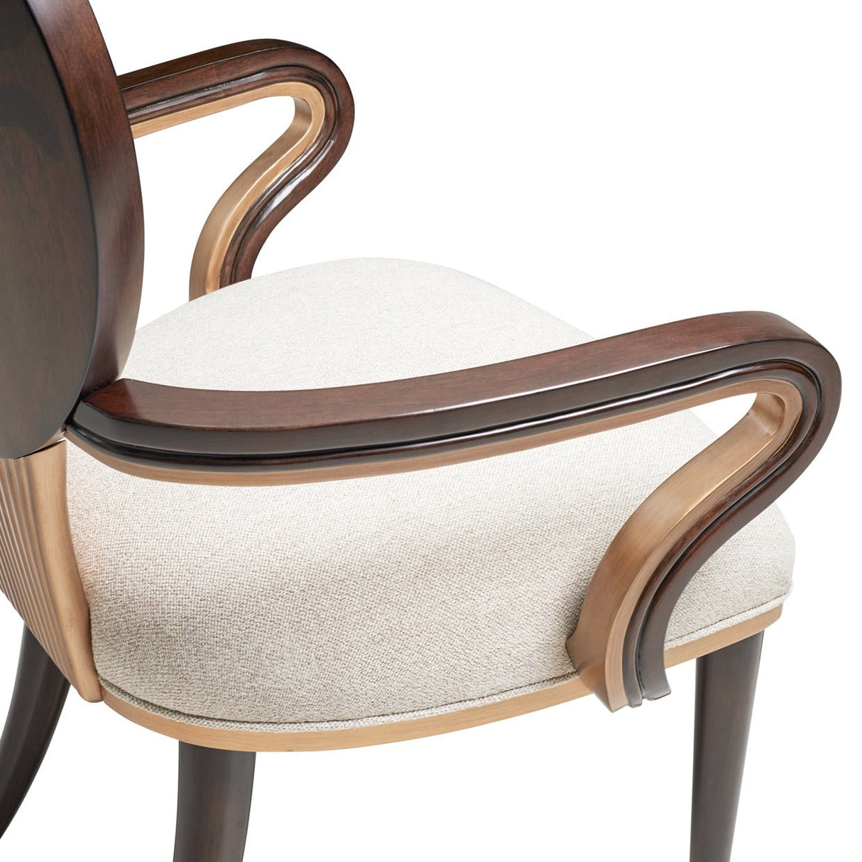 Camellia Field arm Chair Warm Pecan - Aico Furniture - arm detail