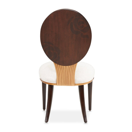 Camellia Field Side Chair Warm Pecan - Aico Furniture - back
