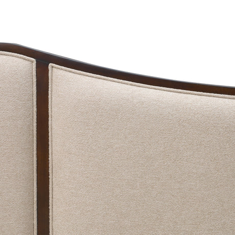 Camellia Field Upholstered Bed in Warm Pecan | Aico by Michael Amini