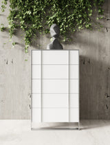 Cartier - Modern White + Stainless Steel Chest - View Image 1