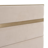 Cartier - Modern Beige Velvet and Brushed Brass EK Bed