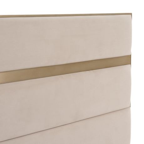 Cartier Modern Beige Velvet & Brushed Brass Bedroom Set – VIG Furniture - sold by Home Elegance USA