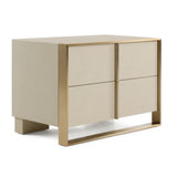 Cartier Modern Beige Velvet & Brushed Brass Bedroom Set – VIG Furniture - Home Elegance USA