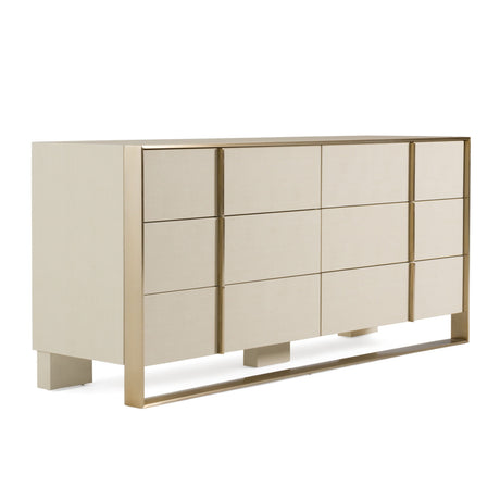 Cartier Modern Beige Velvet & Brushed Brass Bedroom Set – VIG Furniture - sold by Home Elegance USA