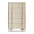 Nova Domus Cartier - Modern Beige Shagreen and Brushed Brass Chest