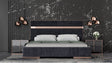 Cartier - California King Modern Black + Rose Gold Bed + Nightstands - View Image 1