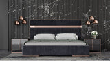 Cartier - California King Modern Black + Rose Gold Bed + Nightstands - View Image 1