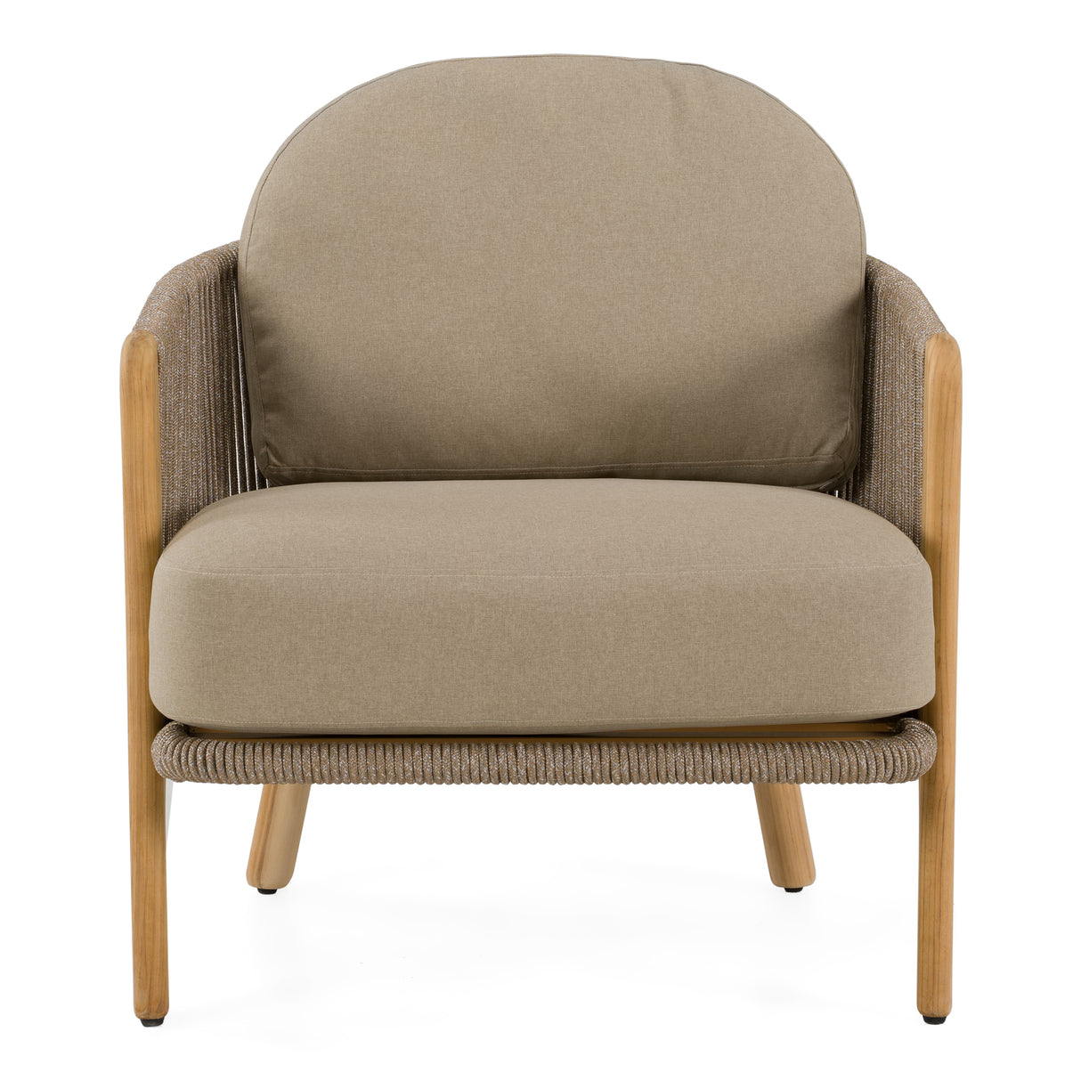 Cayman - Outdoor Beige + Teak Sofa Set - View Image 1