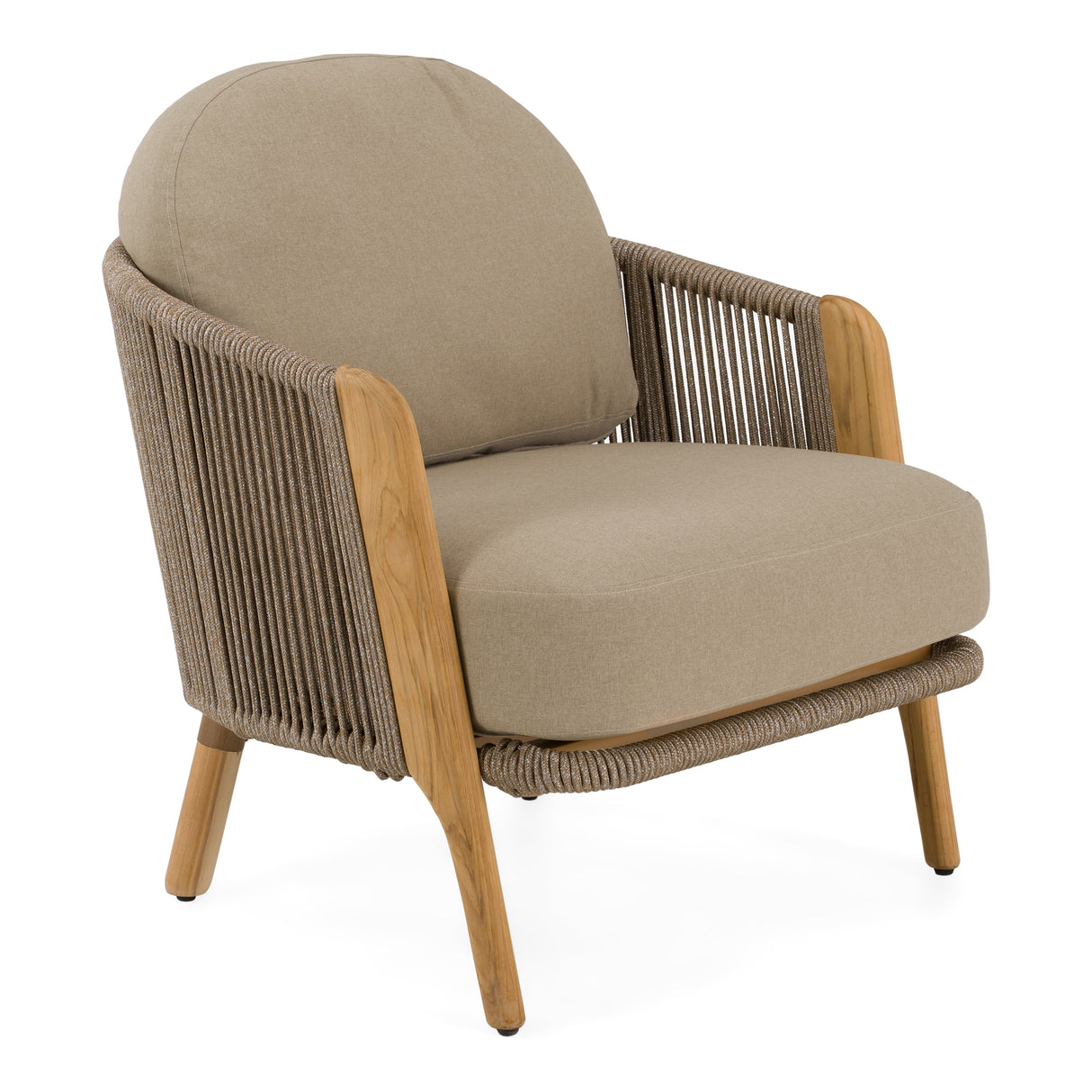 Cayman - Outdoor Beige + Teak Sofa Set - View Image 1
