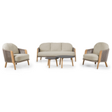 Cayman - Outdoor Beige + Teak Sofa Set - View Image 1
