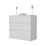 Beloit 3 Piece Bedroom Set, Nightstand + Dresser+ Armoire, White - sold by Home Elegance USA