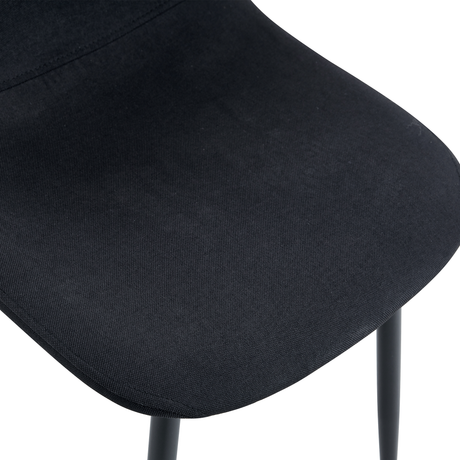 Table and chair set.71*35.4 inch Black Grain Spliced Dining Table With Storage Function In The Middle Of The Table Legs.Paired with 8 Black Linen-Cotton Material High Resilience Dining Chair. - sold by Home Elegance USA