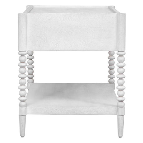 Bales Side Table - White by Uttermost - View 4