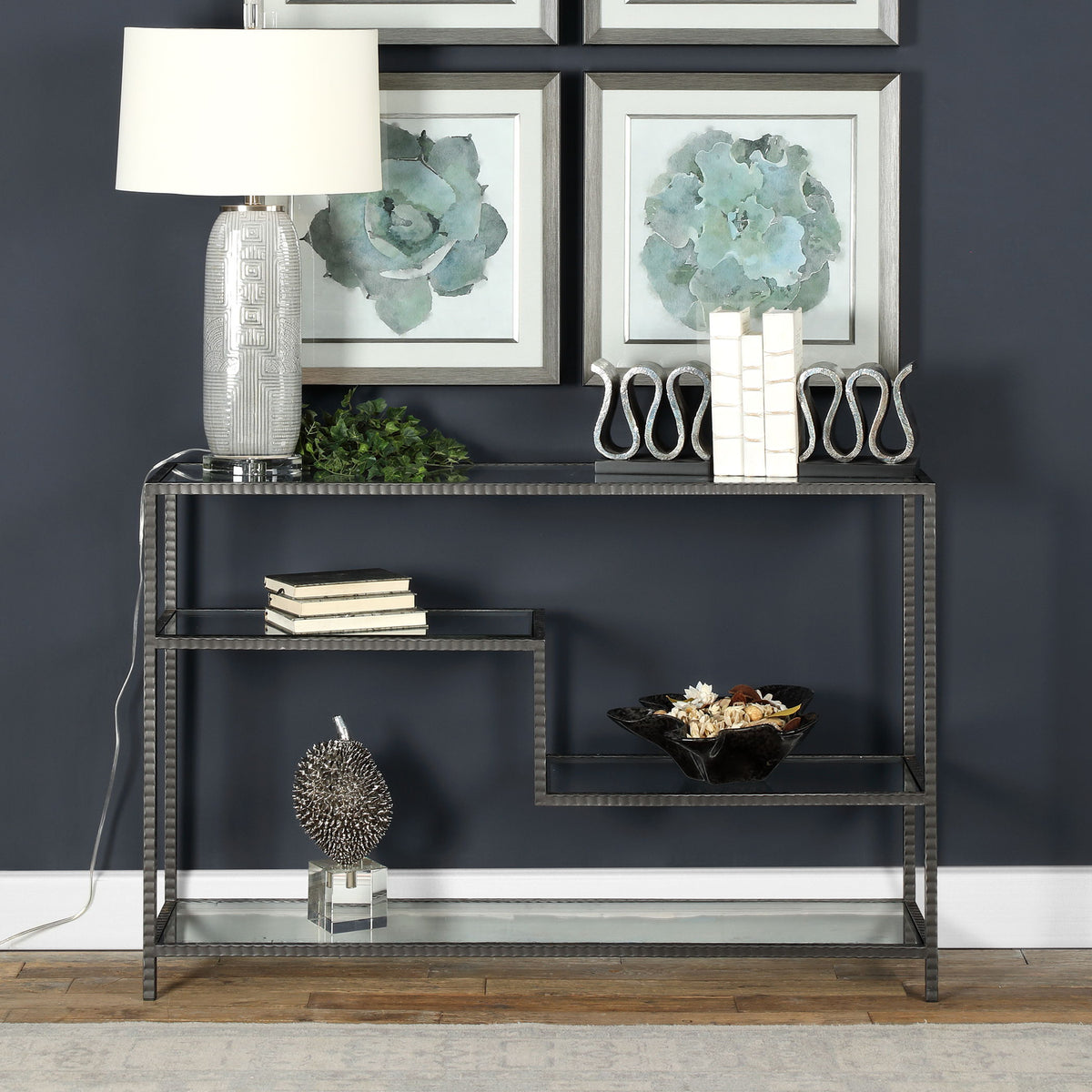 Leo Industrial Console Table - Silver by Uttermost - View 2