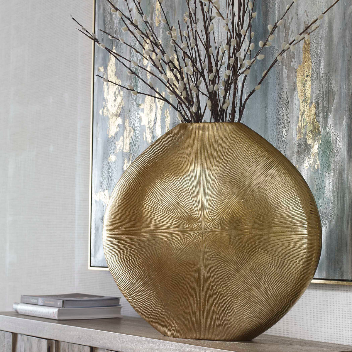 Gretchen Vase - Gold by Uttermost - View 6