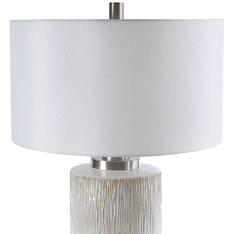 Georgios Cylinder Table Lamp - White by Uttermost - View 5
