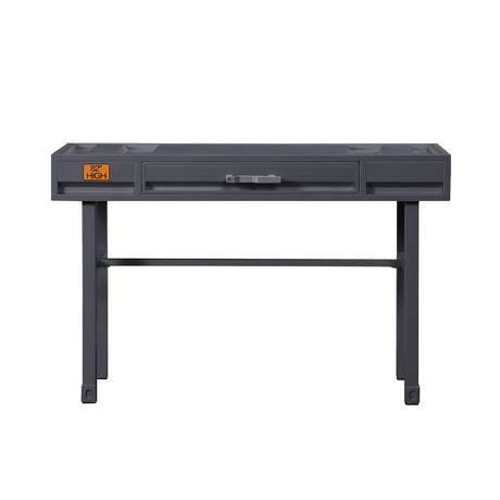 Metal Vanity Desk with One Drawer, Gunmetal