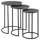 Erik Metal Nesting Tables (Set of 3) - Dark Gray / Black by Uttermost - View 1