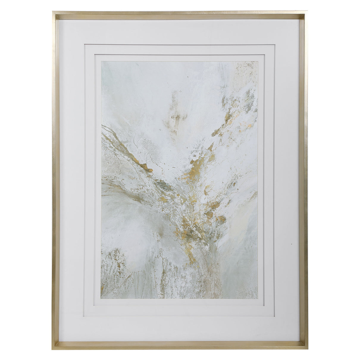 Ethos Framed Abstract Print - Gold by Uttermost - View 1