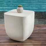 Alma Concrete Outdoor Side Table - White by Uttermost - View 4