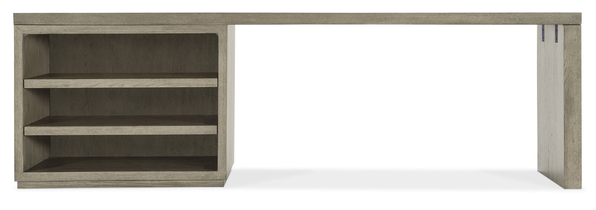 Linville Falls 96" Desk With Open Desk Cabinet - Gray by Hooker Furniture - View 4