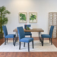 Amisos 5-Piece Dining Set, Hairpin Dining Table with 4 Chairs, 3 Color Options - sold by Home Elegance USA