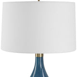 Riviera Art Glass Table Lamp - Blue / White by Uttermost - View 5