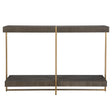 Taja Modern Brass / Wood Console Table - Gold / Dark Brown by Uttermost - View 1