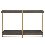 Taja Modern Brass / Wood Console Table - Gold / Dark Brown by Uttermost - View 1