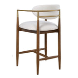 Moxie Counter Stool Walnut / White - Light Brown / White by Uttermost - View 7