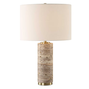 Cortado Travertine Table Lamp - Gray by Uttermost - View 1