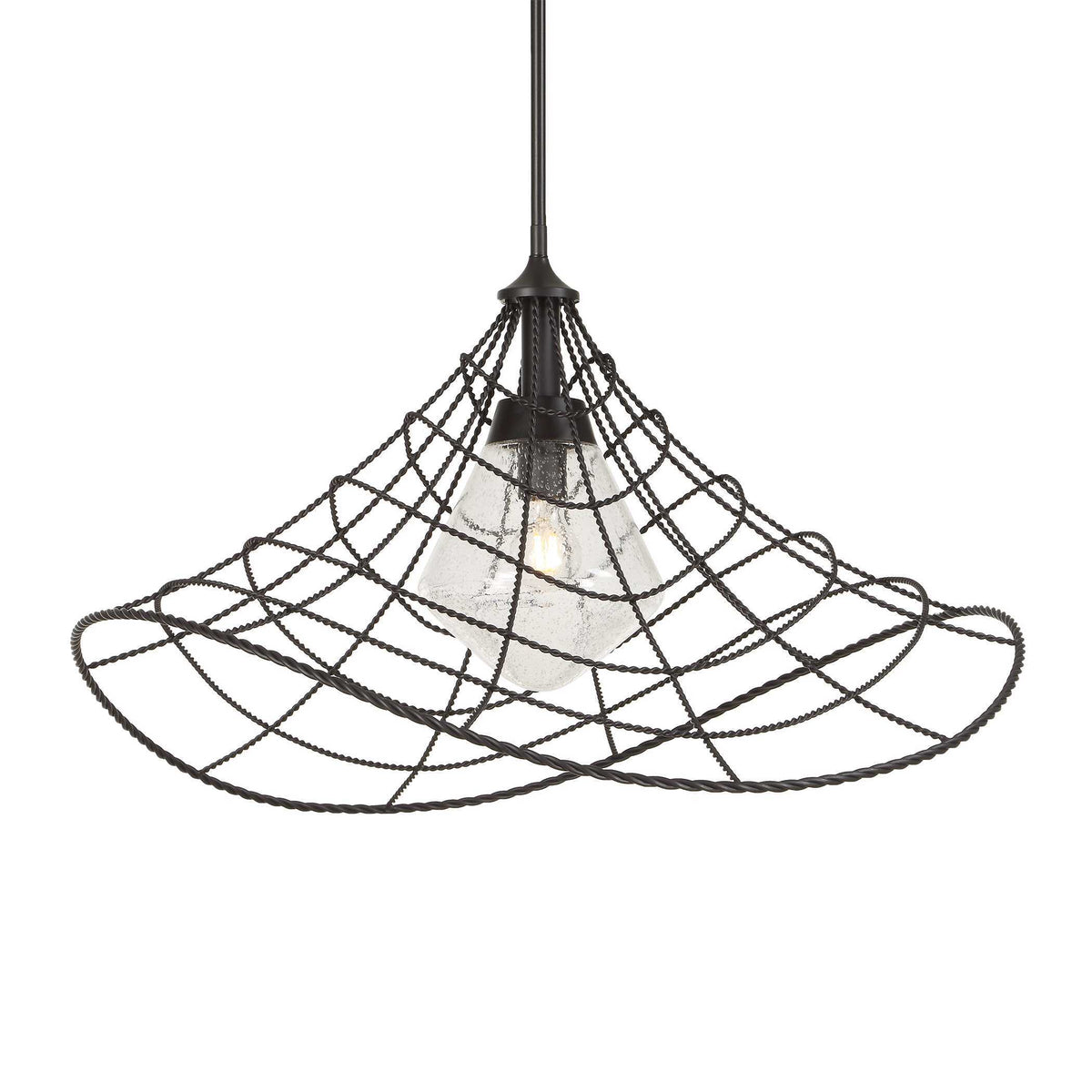 Whirlwind 1 Light Indoor-Outdoor Pendant Dark Bronze - Black by Uttermost - View 1