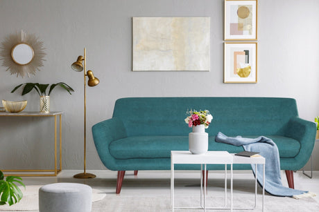 BRENNA SOFA - TEAL | Home Elegance USA