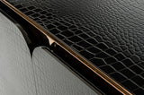 A&X Talin Modern Black Crocodile & Rosegold Buffet