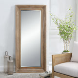 Missoula Large Natural Wood Mirror - Dark Brown by Uttermost - View 2