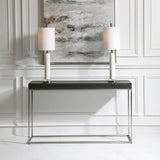Jase Concrete Console Table - Black / Silver by Uttermost - View 2