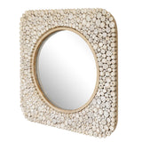 Merak Teak Mosaic Mirror Woodtone - Light Brown by Uttermost - View 2