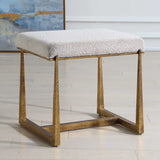 Midas Small Bench - Gold / White by Uttermost - View 3
