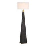 Lathey Tapered Floor Lamp - Black by Uttermost - View 1