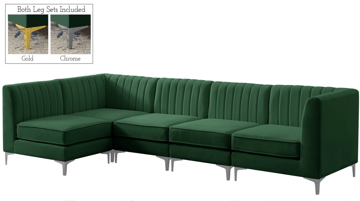 Alina - Modular Sectional - Green - 604Green - Sec5B - Home Elegance USA - 6