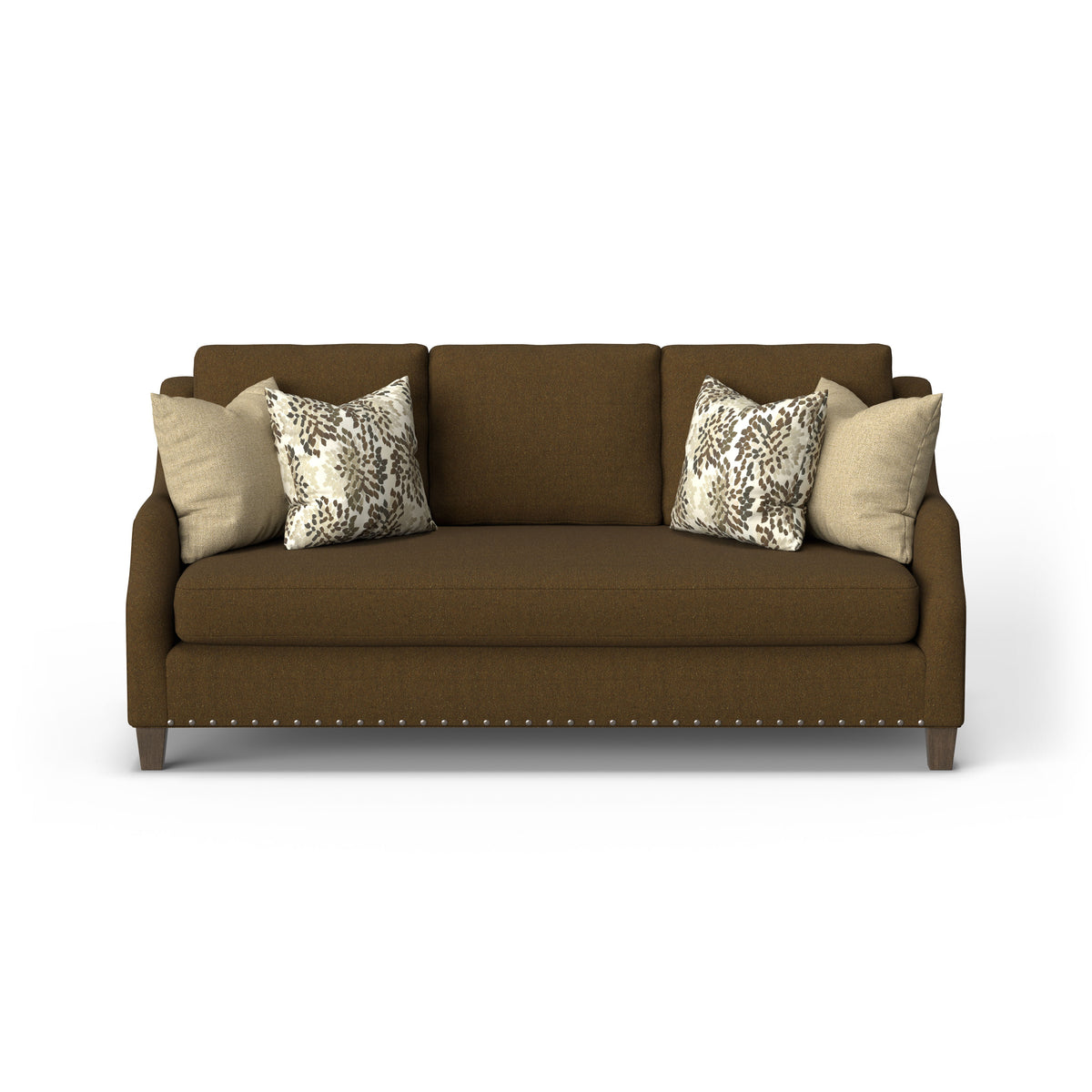 Gianna Fabric Bench Sofa With Nailhead Trim | Flexsteel