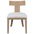Idris Armless Chair Natural White & Light Brown - White / Light Brown by Uttermost - View 1