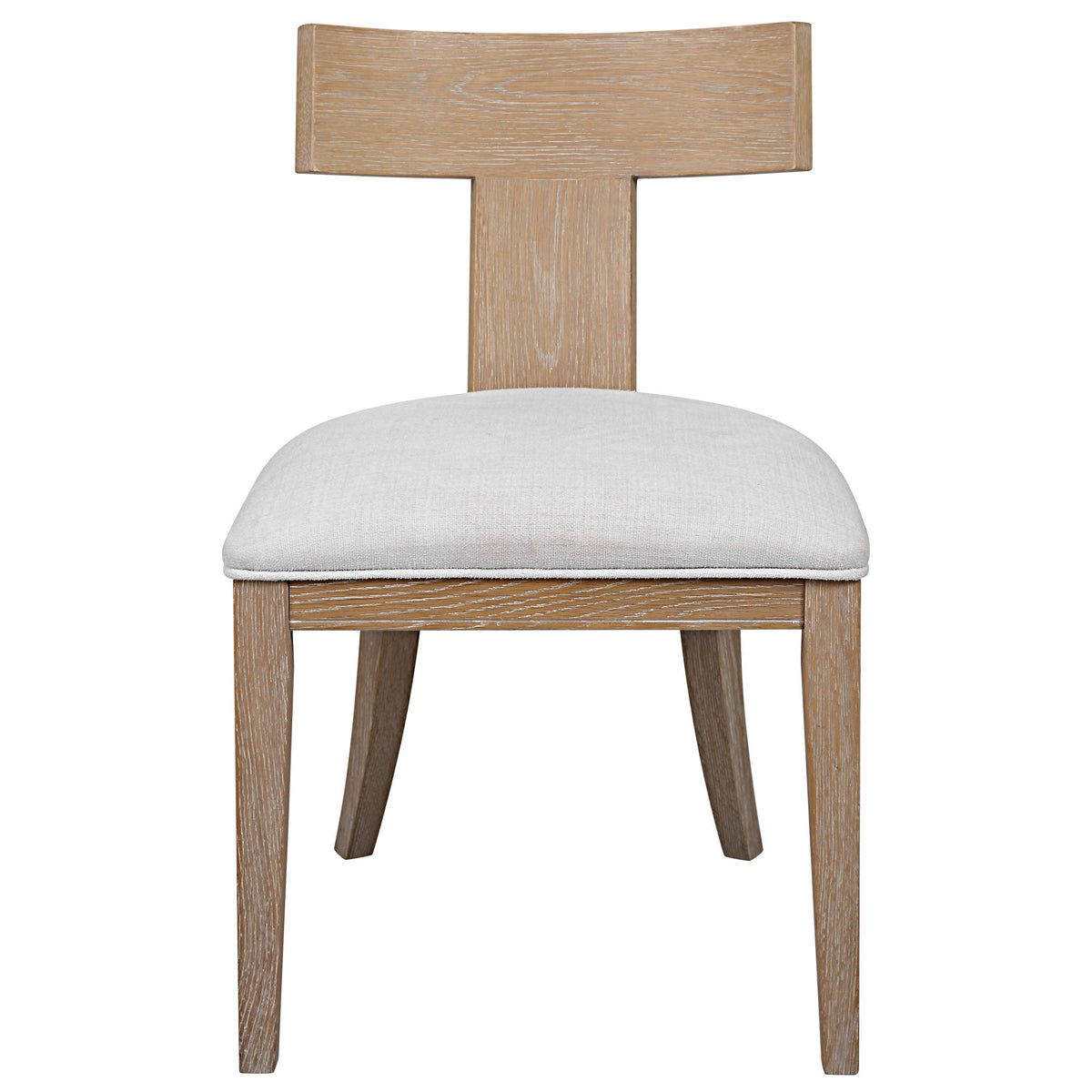 Idris Armless Chair Natural White & Light Brown - White / Light Brown by Uttermost - View 1