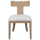 Idris Armless Chair Natural White & Light Brown - White / Light Brown by Uttermost - View 1