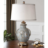 Cancello Glaze Lamp - Light Blue / White by Uttermost - View 2