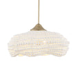 Biddeford 5 Light Beaded Pendant - Gold / White by Uttermost - View 1