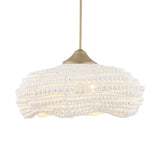 Biddeford 5 Light Beaded Pendant - Gold / White by Uttermost - View 1
