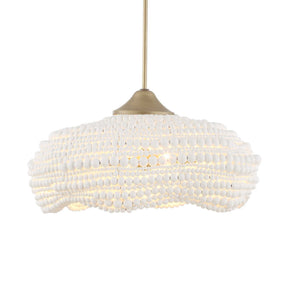 Biddeford 5 Light Beaded Pendant - Gold / White by Uttermost - View 1