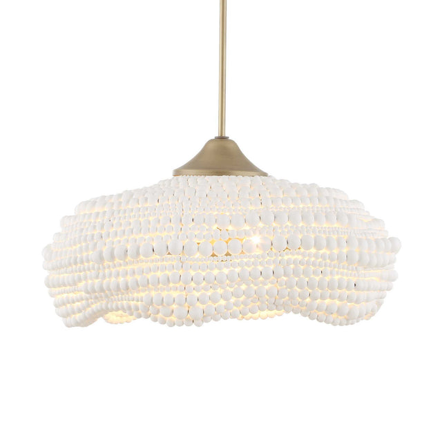 Biddeford 5 Light Beaded Pendant - Gold / White by Uttermost - View 1